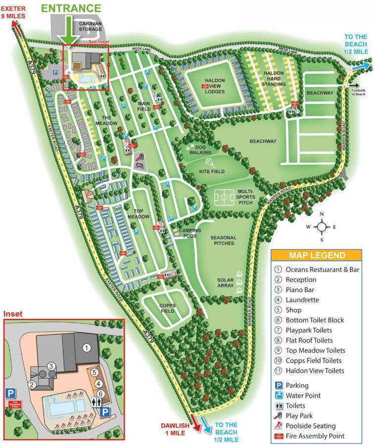 Static Caravan On Lady'S Mile Holiday Park Долиш Екстериор снимка